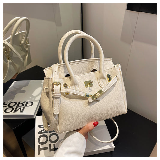 Sac à main tendance de grande capacité, couleur unie 