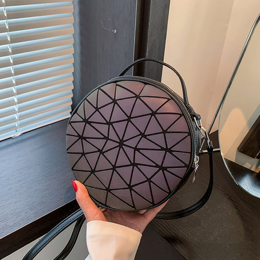 Sac à bandoulière rond tendance avec fermeture éclair