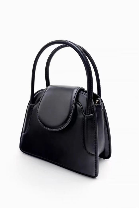 Women Fashion Solid Color Flap Handle Crossbody Bag