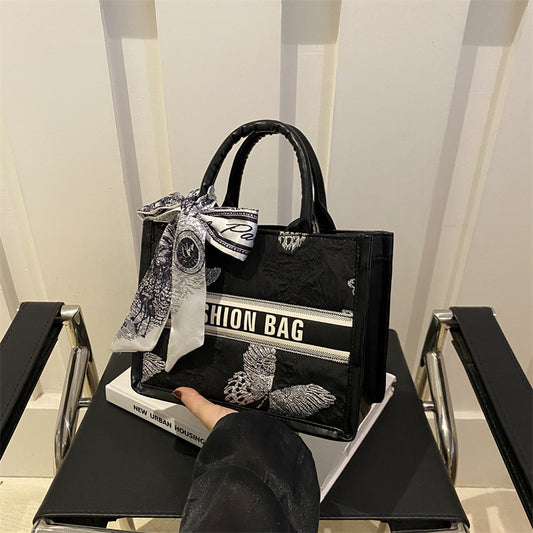 Sac fourre-tout tendance de grande capacité avec lettres 