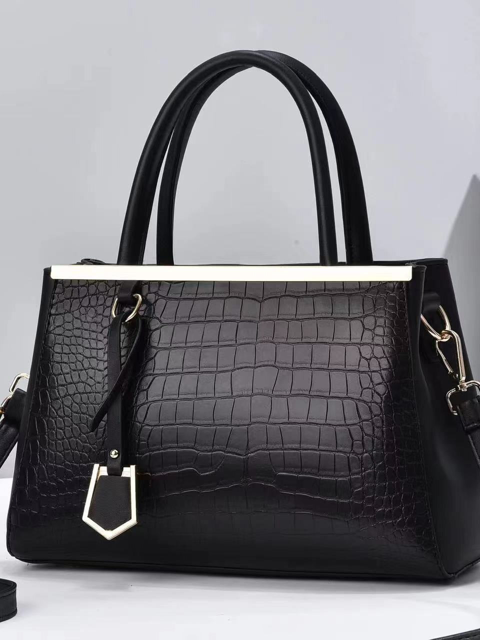 Sacs à main simples de grande capacité, couleur unie, imprimé crocodile 