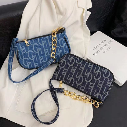 Women Summer Fashion Letter Print Square Shoulder Bag