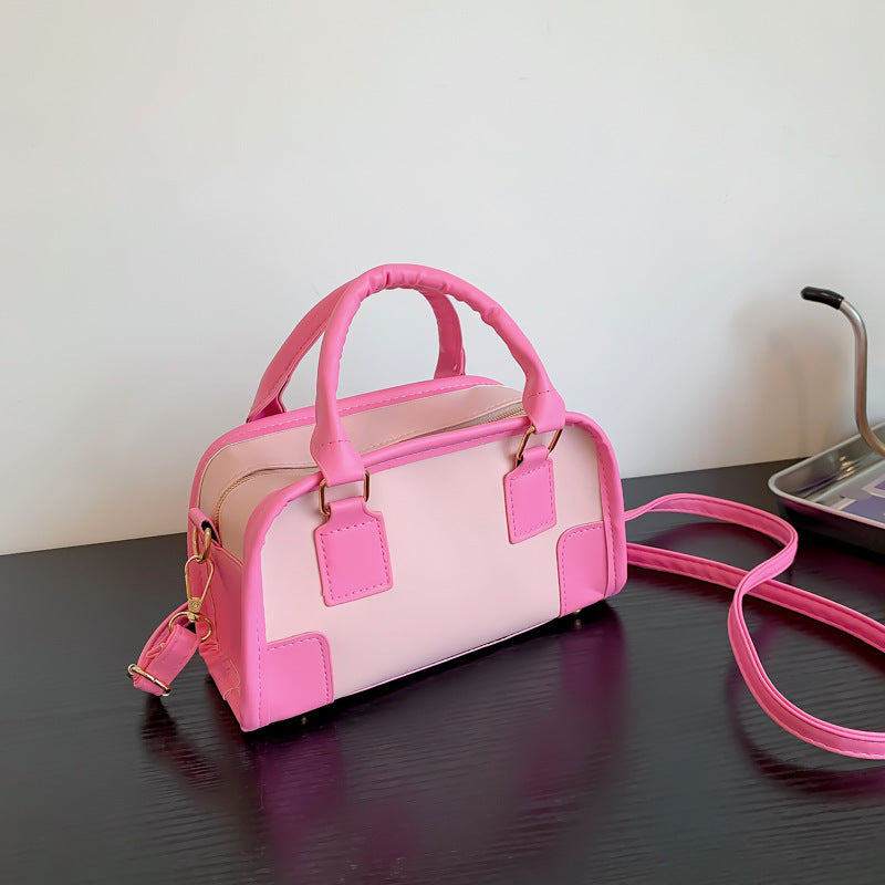 Sac à bandoulière grande capacité à blocs de couleurs tendance 