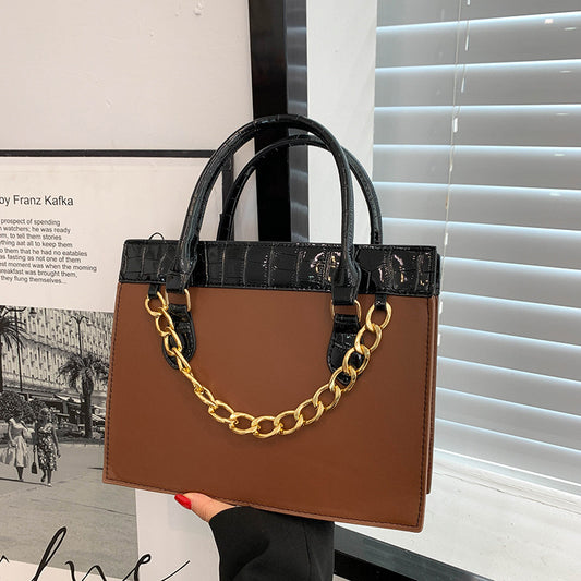 Women'S Fashion Large Capacity Retro Tote Design PU Work Handbag