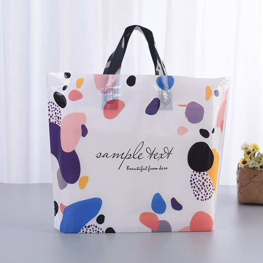 Sac fourre-tout en plastique à imprimé pois multicolores 