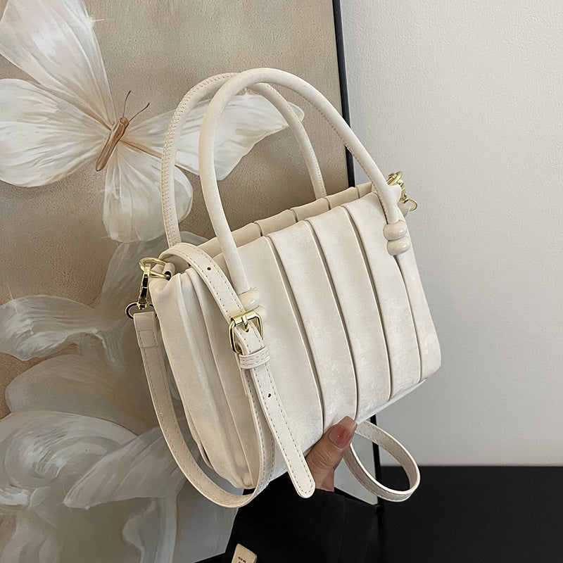 Sac à main plissé simple de couleur unie 