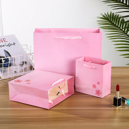 Sac d'emballage cadeau imprimé fleur rose tendance 