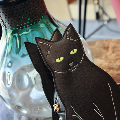 Sac bandoulière gothique créatif chat noir 