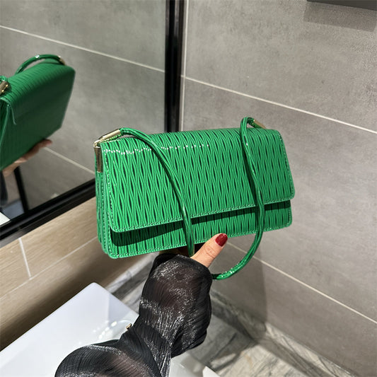 Sac messager à rabat sous les bras à motif pierre simple 