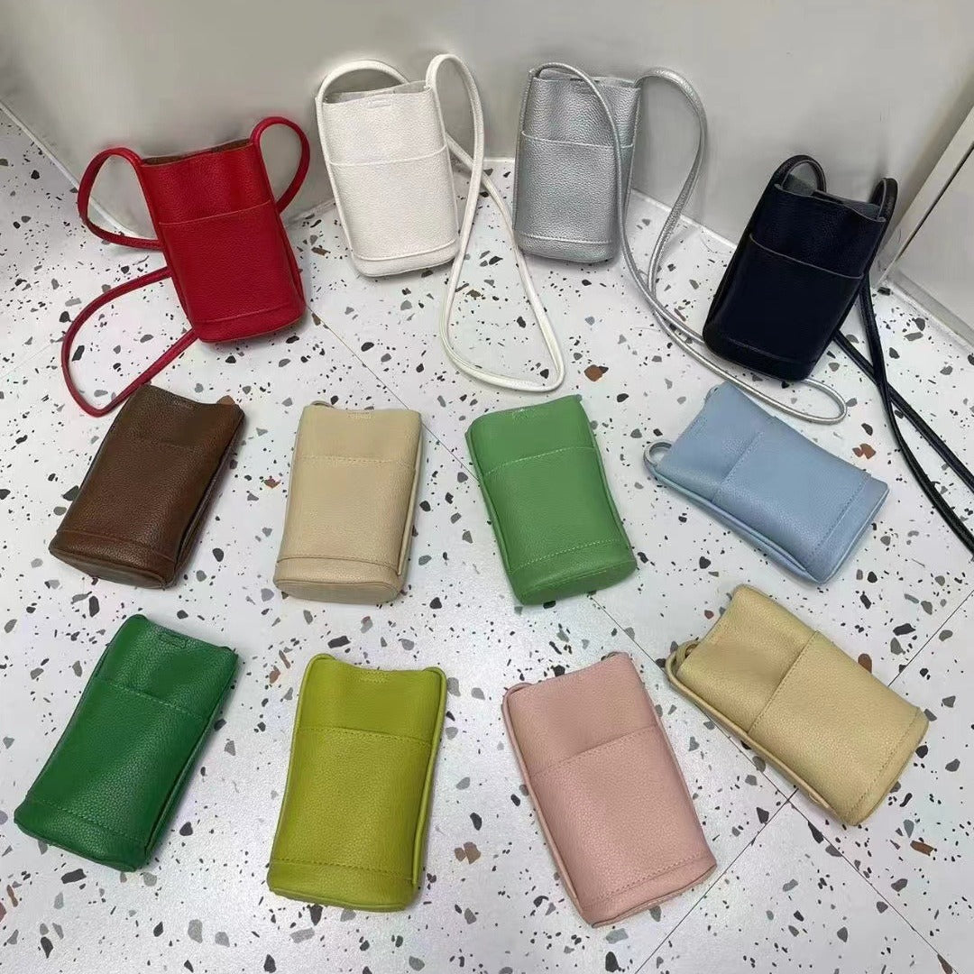 Sac à bandoulière vertical simple en PU pour femme