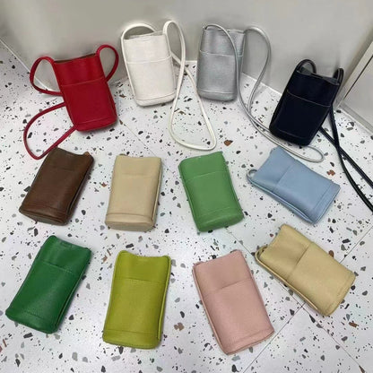 Sac à bandoulière vertical simple en PU pour femme