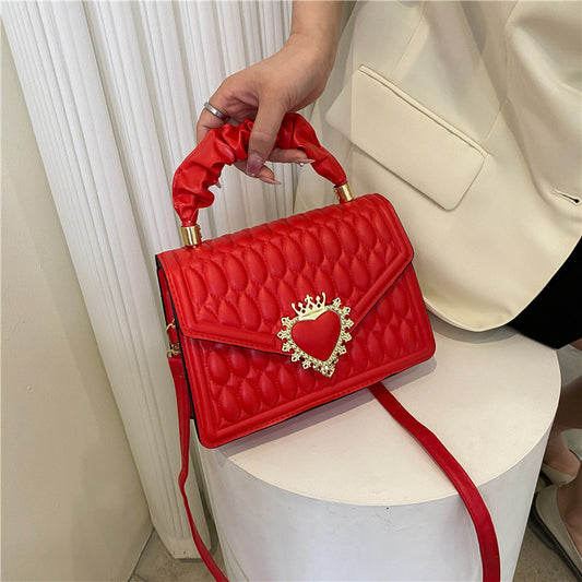 Fashion Heart Flip Square Shoulder Bag