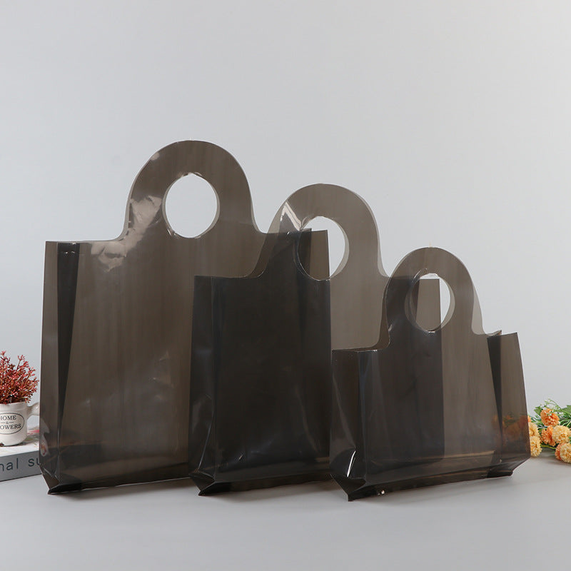 Sac fourre-tout simple et transparent en plastique PE épais pour cadeaux 