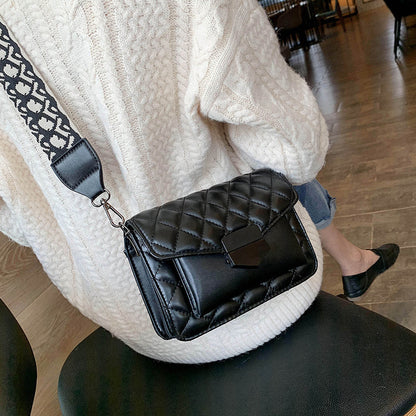 Women Elegant Solid Color Crossbody Quilted Bag