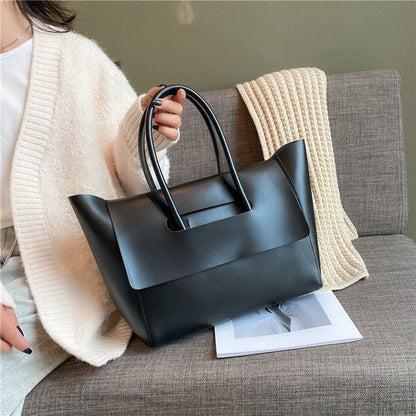 Women Fashionable Simple Large Capacity PU Tote Bag