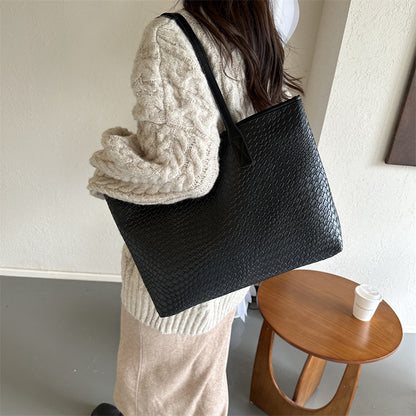 Women Fashion Casual Large Capacity Pattern Printed PU Tote Bag