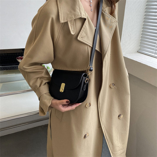 Simple Solid Color Clutch Crossbody Bag