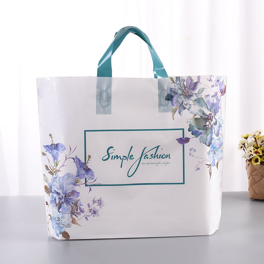 Sac fourre-tout en plastique PE à imprimé floral simple 