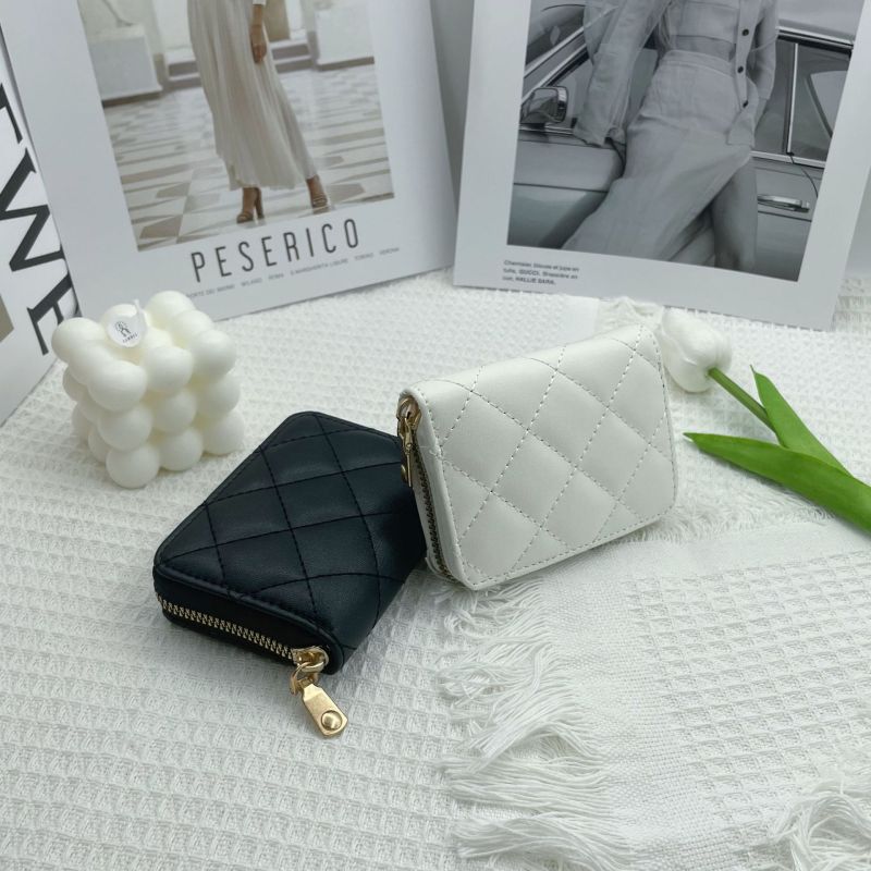 Women Fashion Embroidered Lingge 9 Cards Organ Coin Purse