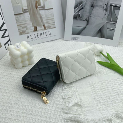 Women Fashion Embroidered Lingge 9 Cards Organ Coin Purse