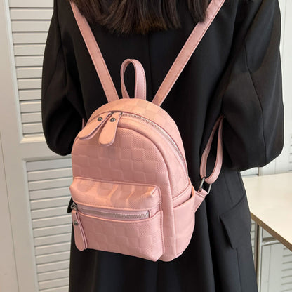 Women Fashion Solid Color Large Capacity Backpack