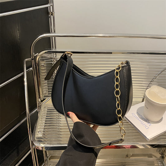 Sac à bandoulière élégant en cuir massif pour femme 