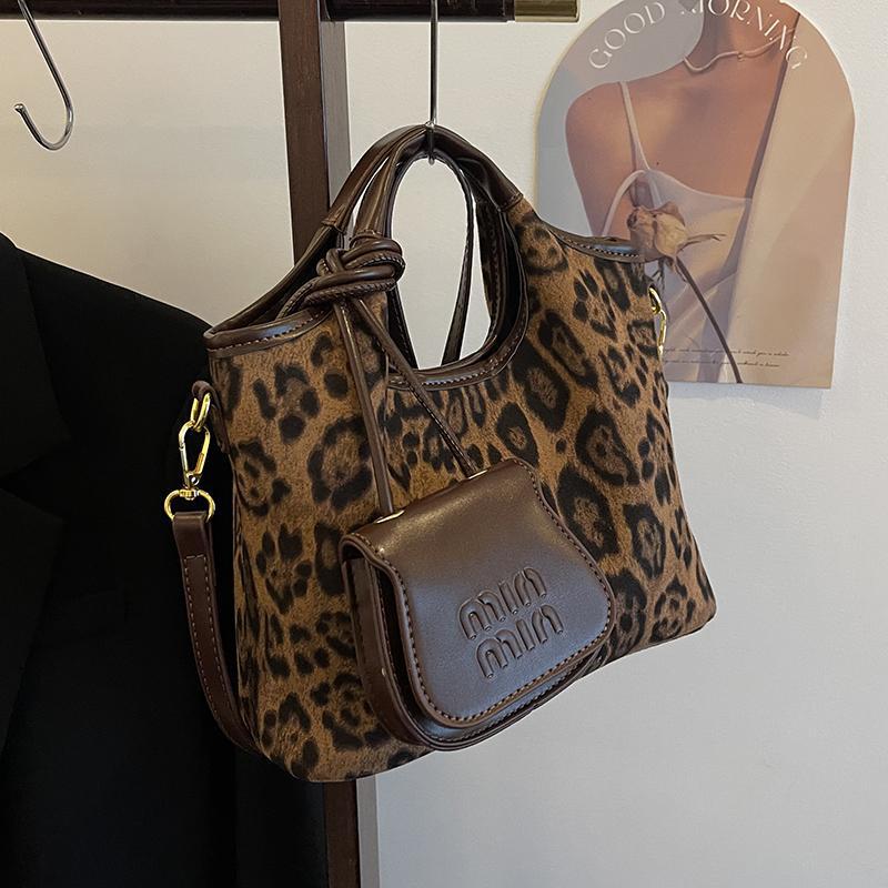 Women Fashion Casual Leopard Print Handbag