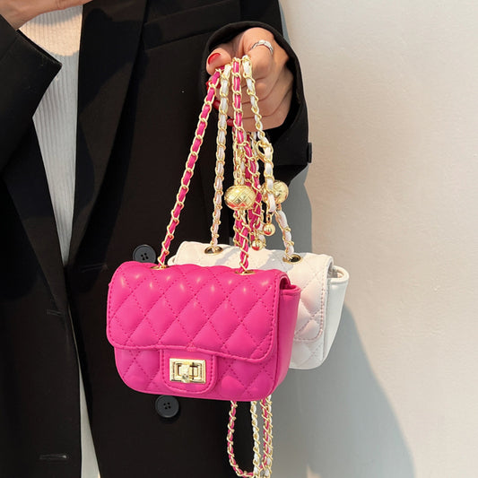 Sac messager à chaîne losange tendance pour femme 