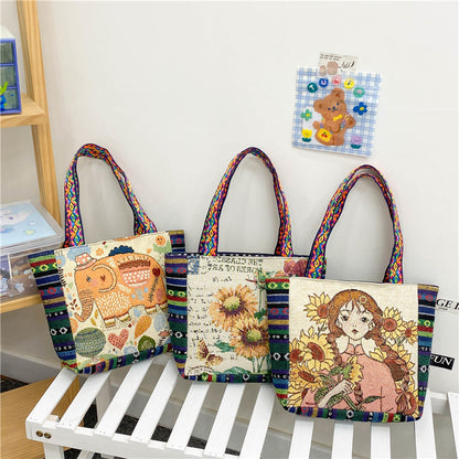 Sac à main bohème ethnique vintage grande capacité 