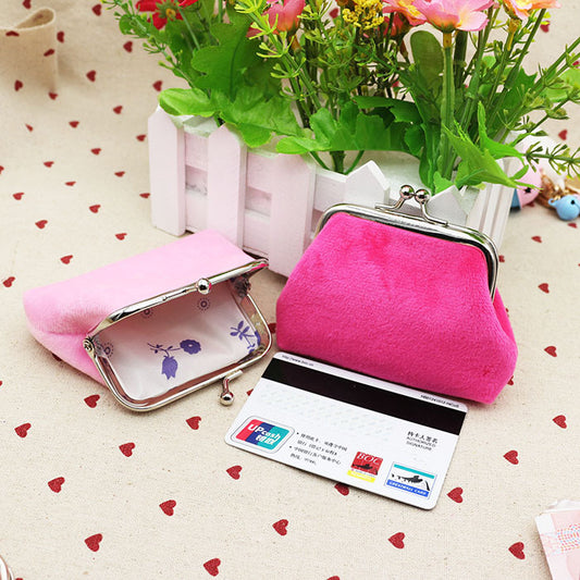 Women Fashion Candy Color Plush Coin Purse
