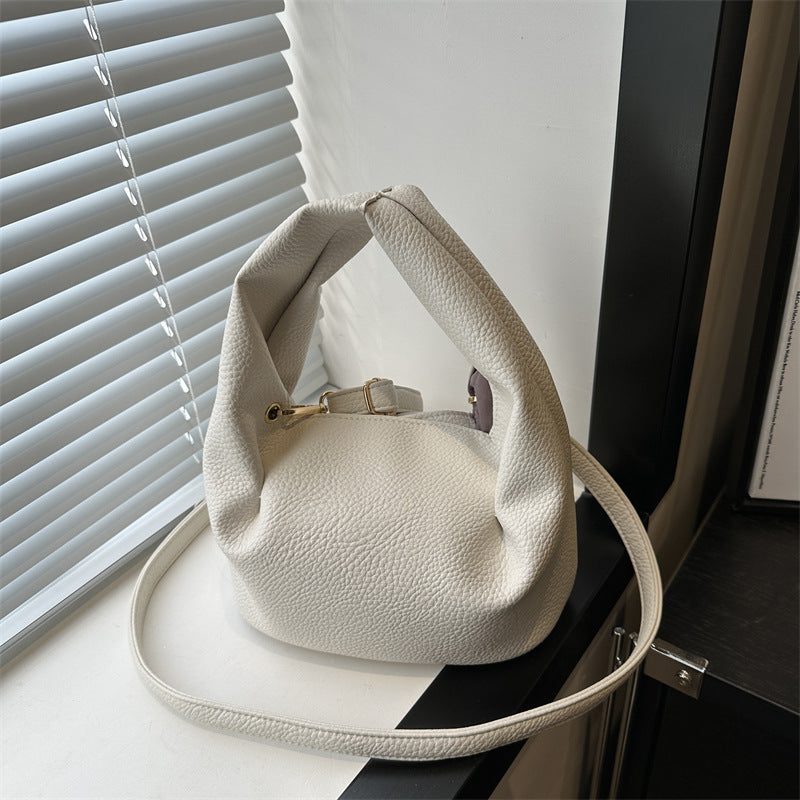 Fashionable Solid Color Shoulder Bag