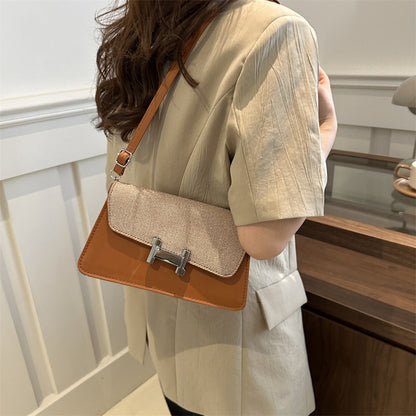 Women Fashion Flap H Lock Crossbody Bag