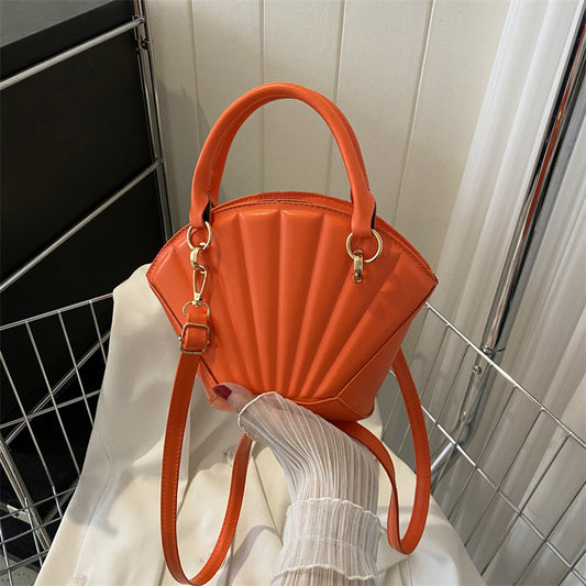 Sac à bandoulière tendance de couleur unie 