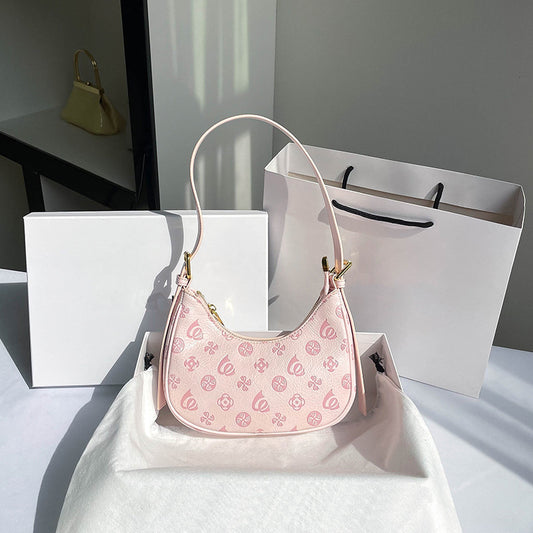 Sac à bandoulière à fermeture éclair pour femme, couleur unie, imprimé, tendance 