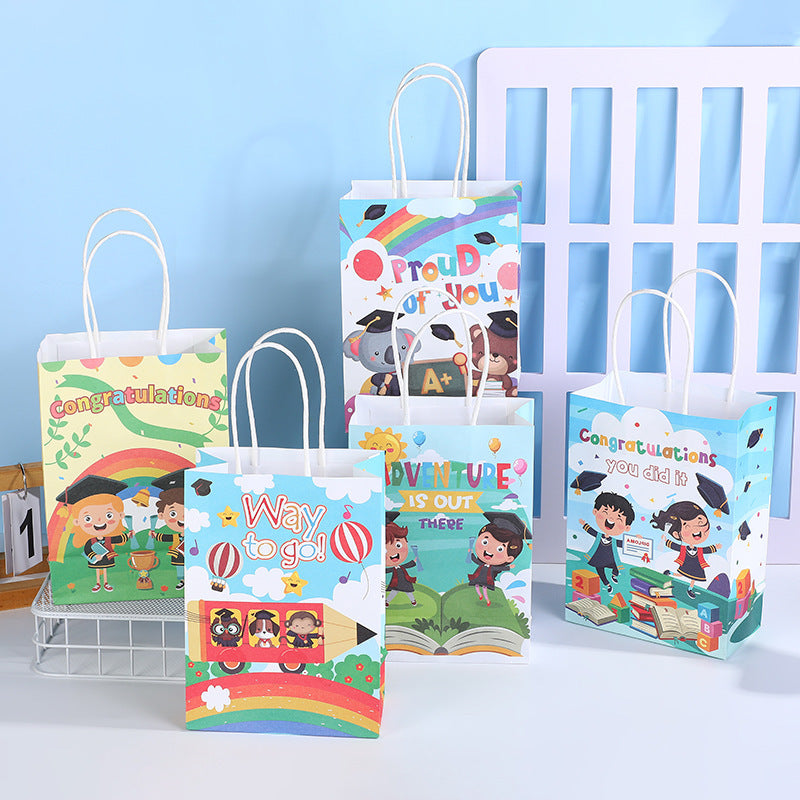 Sac de rangement et d'emballage créatif avec impression multicolore en anglais, dessin animé, accessoires pour vêtements 