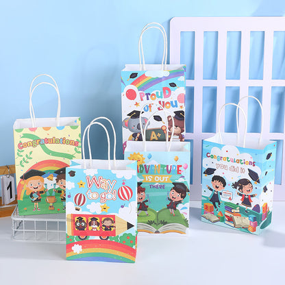 Sac de rangement et d'emballage créatif avec impression multicolore en anglais, dessin animé, accessoires pour vêtements 