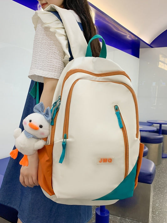 Women Fashion Large Capacity Solid Color Backpack