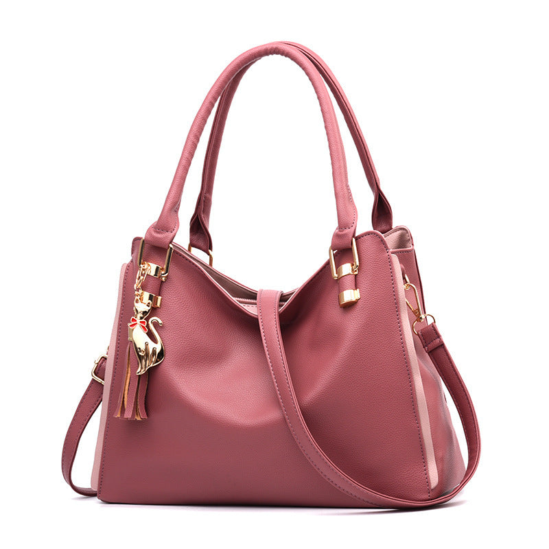 Women'S Simple Solid Color Large Capacity Handbag