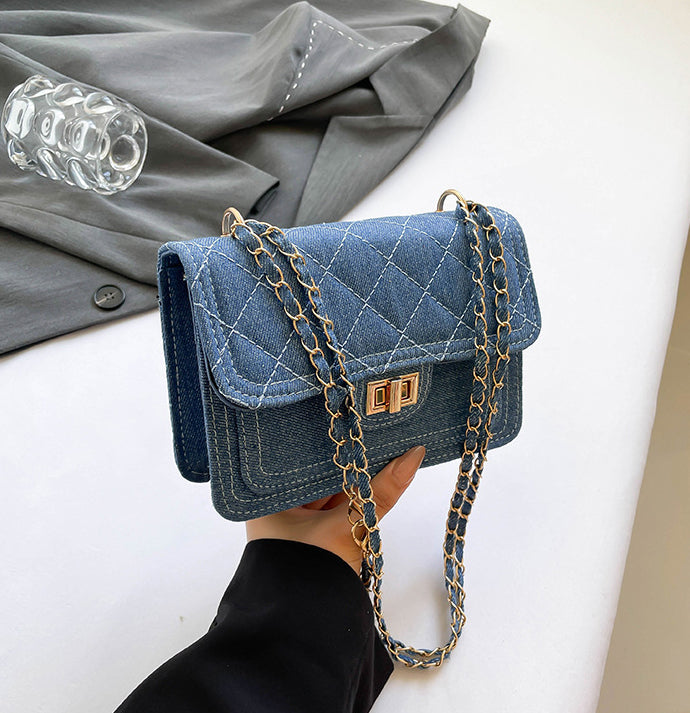 Sac bandoulière en denim simple et tendance 