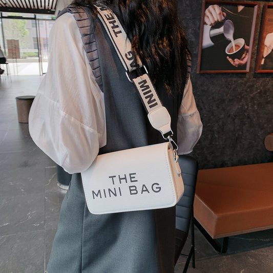 Sac à bandoulière carré à imprimé lettre tendance 