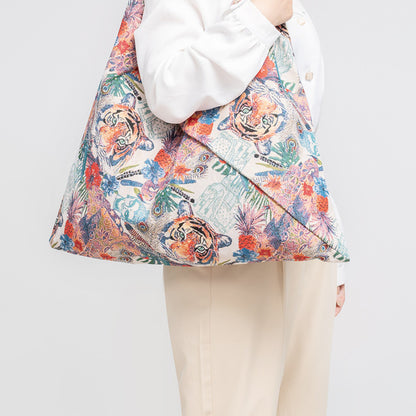 Women Bohemia Leopard Tiger Print Large Capacity Canvas Shoulder Bag