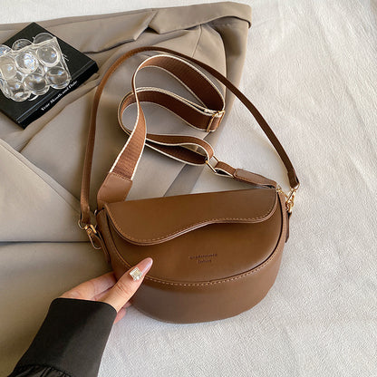 Sac à bandoulière vintage à rabat solide 