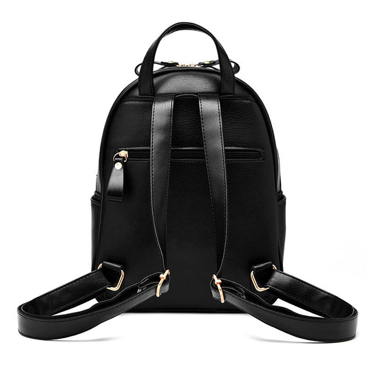 Women Fashion Rivet Design Solid Color Casual Backpack