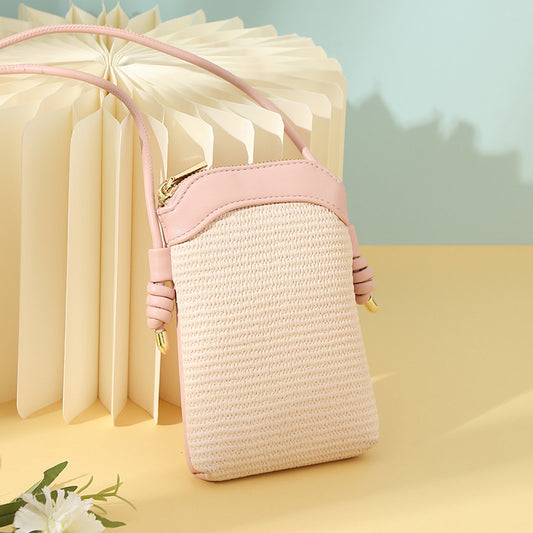 Women Sweet Cute Mini Vertical Zipper Crossbody Bag