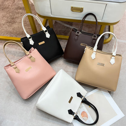 Fashionable Contrast Double-Layer HandBags Shoulder Bag