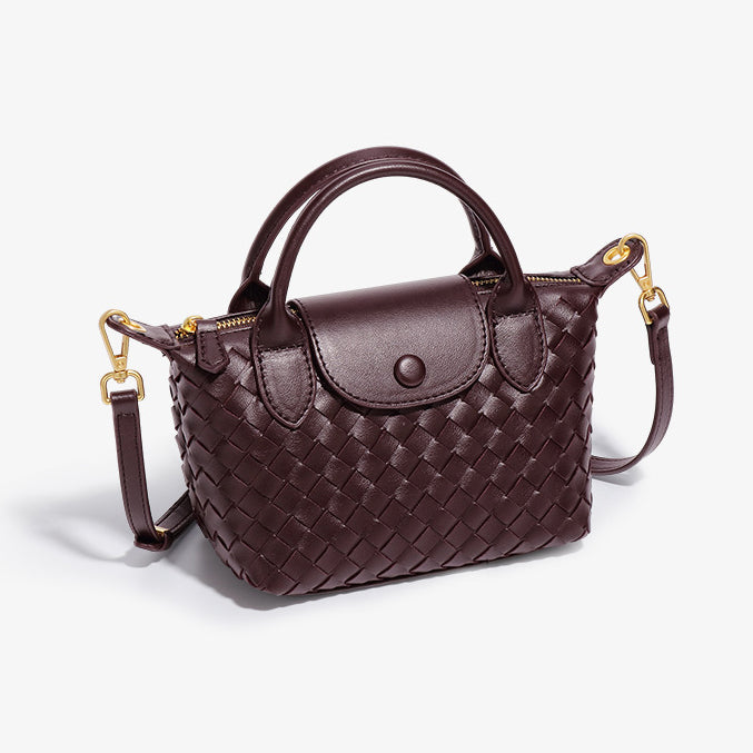 Fashion Solid Color Zipper Shoulder Bag