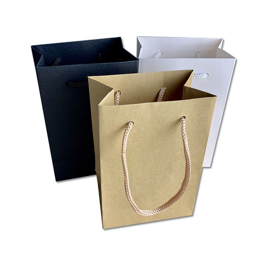 Black White Kraft Paper Bag Jewelry Gift Packaging Bag Can Be Customized Logo