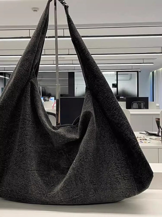 Canvas Denim Cycling Women Summer Large Capacity Travel Shoulder Bag