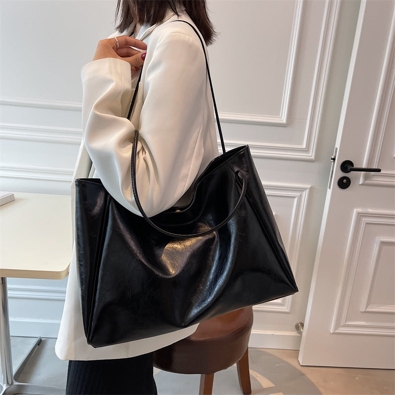 Women Fashionable Casual Large Capacity PU Tote Bag