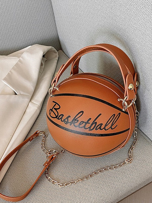 Sac à bandoulière pour femme avec chaîne, idéal pour le basket-ball et le football 